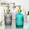 Liquid Soap Dispenser WHYOU 1piece Glass Bottle Hand Washing Emulsion Retro Bathroom Decoration Accessories