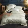 Beddegoeden !Pure satijnen zijden set huis textiel kingsize size bed dekbed dekbedoverlee kleding kussenslopen groothandel plat