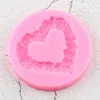 Выпечка формы сердца в форме розового венка Силиконовые формы DIY Свадебные помадки