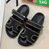 Designer Sandaler Kvinnor tofflor Chypre Slides Sandal Luxury Womens Slipper Summer Beach Leather Flat Slide Black Brun Platform Suede Mens Shoes