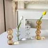 Vasos vaso de flor de vidro para decoração de casa decorativa mesa de terrário ornamentos nórdicos