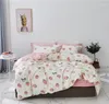 Set di biancheria da letto set di cotone Clatton set rosa Copertina aderente Foglio piumini da letto DS52# Quilt Linens Cute