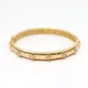 Italian Court Gold Plated Diamonds Vintage Jewelry Bracelet Fashionable Retro Opening Bracelet Court Brushed Bangle