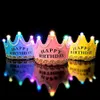 5pcs bougies joyeux anniversaire chapeau lueur lueur du prince héritier prince princesse couronne de fête de fête de fête