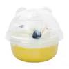 Tass jetables Paies 50pcs Pudding créatif de haute qualité 170 ml couvercle d'ours clair en plastique glacée tasse de crème à gâteau petite boîte à gâteau avec couvercle