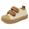 Sneakers TS Childrens Canvas Shoes 2023 Autumn Boys and Girls Velcro Board Preschool Indoor Baby Cookie H240513