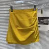 Saias Prepomp 2024 Summer Collection Sexy Bright Bright Ruched Slim Short Bodycon Salia GP982