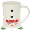 Mugs Cartoon Water Cup Office Drinking Glasses Porcelain Snowman Shape Ceramics Home Christmas Cute