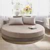 Conjuntos de roupas de cama ajustado para folhas de travesseiro redondo Cama de algodão 3pcs/círculo de círculo elástico king super tampa de tamanho
