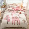 Bedding Sets Four Piece Set Of 1.8m Bed Flannel With Warm And Thickened Coral Velvet