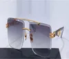 Top Man Fashion Design Sunglasses L'artiste I exquis Square Cut Lens K Gold Frame Highend Generous Style Outdoor UV400 Protec3691143