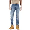 Nostalgic Trendy Brand Heavy Craft Youth Wash Wash Jeans Spring Mens Light Luxury Pantalon décontracté de haute qualité