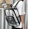 Sacs de rangement 3 PCS Ensemble de sac à dos transparent avec compartiment Stadium Heavy Duty Voir à travers Bookbags Sac à école transparent PVC Imperproof