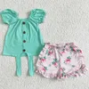 Set di abbigliamento Fashion Designer Designer Case Girls Outfit estivo Flower Cute Baby Girl Shorts Shorts Basight Lovely