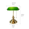 Bordslampor Klassisk vintage enkel bankir E27 Bordslampa med Switch Green Glass Lampskärm Retro Desk Light For Bedroom Night Lamp LL