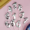 5pcs Bougies 0-9 Numéro décorations de gâteaux