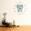 Horloges murales Symboles de soins dentaires dentistes horloge murale acrylique suspension horloge silencieuse horloge horloge de dents conception de dents dentaire décor