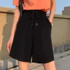 Split pants for women's cotton sports shorts, summer bf loose, high waisted, 2024 new running wide leg trend F51324