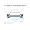 1 Pcs 14G Tongue Rings Nipple Straight Barbells Stainless Steel Body Piercing Jewelry 12mm 14mm 16mm Multiple styles 240429