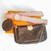 Luxury Designer Mens Womens Mini Wallet CrossBody bag Three-piece Leather handbag chain saddle bag Tote classic round Purse Underarm 10a Clutch travel Shoulder bags