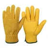 Guantes deportivos Mecánica de agarre flexible Desgaste Guante de seguridad Guante de vaca Cuero para la construcción de servicio pesado Garden de la granja Camión Trabajo Suministro Guante de trabajo de suministro