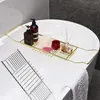 Boîtes de rangement Baignoire en acier inoxydable Caddy avec support de livre et porte-vin rouge Longueur réglable de la maison de cuisine de salle de bain Idéal