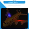 Elektrische RC -Flugzeug -Plastikspielzeug für Kinder Fernbedienung Flugzeugmodell Outdoor -Spiele Kinder Musical Lighting DIY Geschenke 240511