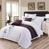 Bedding Sets 48 Luxury Cotton Borderyer Home Conjunto de cetim branco Tampa de edredão de cetim Oriental Vintage Sictlen Camphas de cama