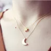 Designer Gold and 925 silver Fashion Gift Necklaces Woman jewelry Necklace Designer moon Pentagonal choker With Elegant box insect 088 XL
