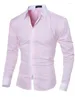 Chemises robes pour hommes belles chemises d'affaires couleur manche longue coréenne décontractée sociale formelle pour hommes