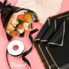 Décoration de fête 20 feuilles d'or fleur d'or Emballage en papier bouquet emballage de fleuriste fournit durable (noir)