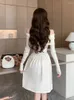 Casual Dresses Fashion Ladies Knitted Short Women Sweet Sweater Chic Sexy Off-Shoulder Slim Bodycon Dress Mujer Vestidos Street Clothes