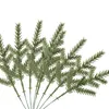 Dekorativa blommor 60pieces gröna växter med konstgjorda tallnålar realistiskt utseende brett utbud av användning plast