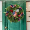 Fleurs décoratives idylliques Fourth de juillet Couronnes Patriotiques American American Outdoor Artificiel Plantes et DÉCORATIONS D'IDÉES DE MARIAGE
