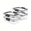 Dinnerware Upgraded Buckle Lock Transparent Storage Container With Lid Suitable For Restaurant Dishwasher Safe Restaurants