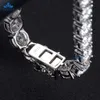 Дизайнерский браслет кубинская цепная цепь стиль хип -хоп стиль Gems Gems Gess Jewelry Unisex Searling Sier Iced Out Moissanite Diamond Tennis Bracelets Diewelrone