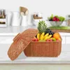 Mugs Woven Basket For Kitchen Egg Storage Baskets Organizing Hamper Multi-functional Bread Supply Food Weave With Lid