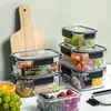 Dinnerware Upgraded Buckle Lock Transparent Storage Container With Lid Suitable For Restaurant Dishwasher Safe Restaurants