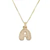 Colliers de pendentif Bubble LETTRE EAU Collier diamant Femme Pendre initial Personnalité courte et graisse Bijoux Gold en acier inoxydable 26 Bijoux Collier J240513