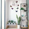 Dekorativa figurer metallfjärilväggkonst hängande dekor fjärilar järndekoration hantverk dekorationer