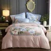 Yatak takımları Amerikan tarzı set pamuk çiçek nevresim kapak düz bohemia yatak çiçek yatak clothes 4pcs/set sac yastık kılıfı