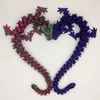3D Impresso Rose Flower Dragon 30cm artesanato manual Toys de inuximação móvel em conjunto para o estresse do autismo Hands Funny Toys For Children Figuras Decoração Ornamento do escritório em casa 090