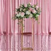 Candle Holders Display Flower Stand Holder Road Lead Table Centerpieces Metal Gold Pillar Candlestick For Wedding Candelabra