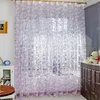 Curtain Leaf Printing Tulle Sheer Decorative Articles Translucent Voile Drape Panel Thin Lightweight For Room Door Window