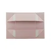 10pcs / lot Boîte personnalisée Couleur rose Papier en papier pliant Boîte de papier magnétique Disponte des coiffures Perruques Cosmetic Box 240510