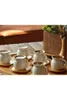 Cups Saucers Amazing Turkish Greek Arabic Coffee & Espresso Cup Set Bamboo Plate Porcelain 6 Psc. 10768