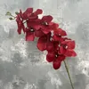 装飾的な花9ヘッド人工蝶ランフェイク3Dファーエノプシスシミュレーションフラワーレアルタッチ植物ウェディングホームクリスマス