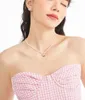 Colliers pendants Collier de coeur perle faux pour femmes Chaîne de tulipe rose 2024 Accessoires Bijoux Choker Cadeaux