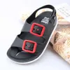 Sandals Summer Boys Leather Sandals Baby Flat Shoes Childrens Sports Soft Anti slip Casual Sandals for Children 1-4 Years OldL240510
