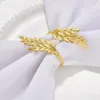 180pcs de guardanapo de folhas de ouro de 180pcs titular de queda para o casamento de ação de graças de ação de graças decoração 240429